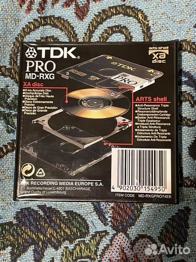 Минидиск TDK PRO MD-RXG новый запечатанный