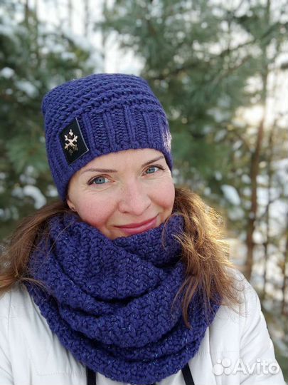 Шапка и снуд женский