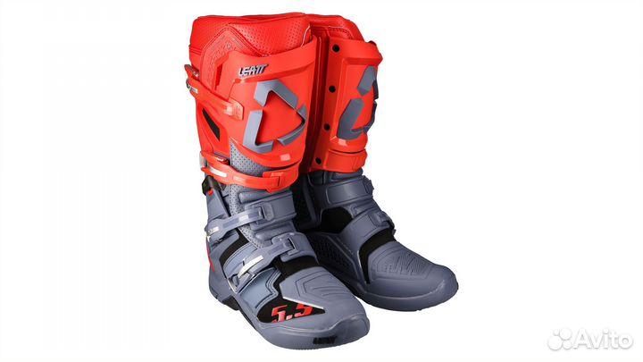 Мотоботы leatt boot 5.5 flexlock V23 серокрасный