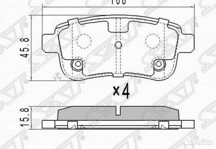 Колодки задние Renault Megane Fluence Scenic ST440604694R