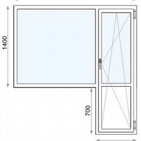Балконная дверь с окном бу