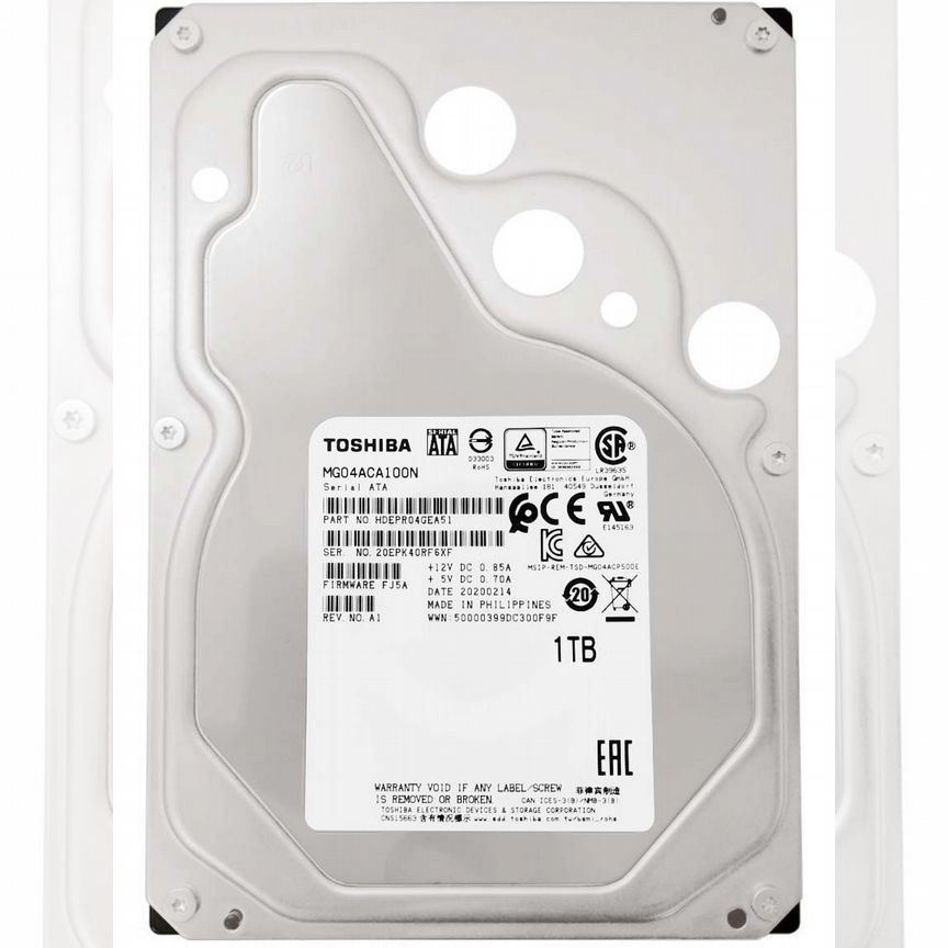[MG04ACA100N] Жесткий Диск Toshiba 1tb Sata3 3.5" Mg04aca100n