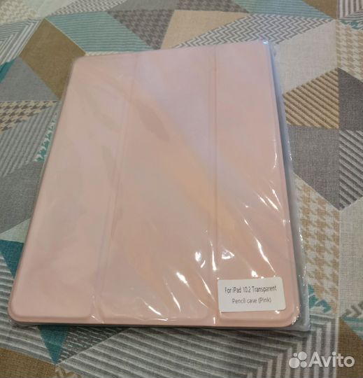 Новый чехол для iPad 10.2 нежно-розовый (телесный)