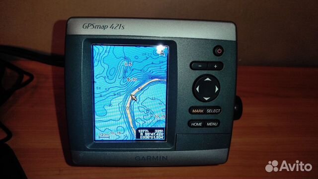 Картплоттер эхолот garmin GPS map 421s