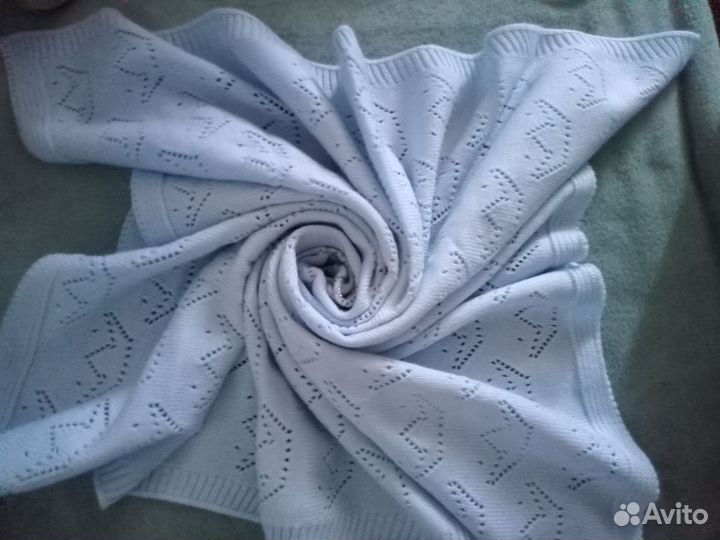 Плед детский вязаный