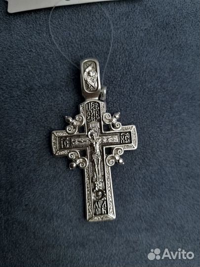 Новая мужская цепь и крест (комплект) серебро 925