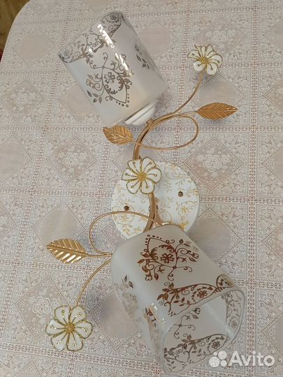 Люстра на пять плафонов бу