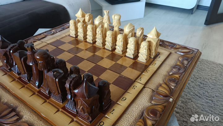 Шахматы резные деревянные ручной работы