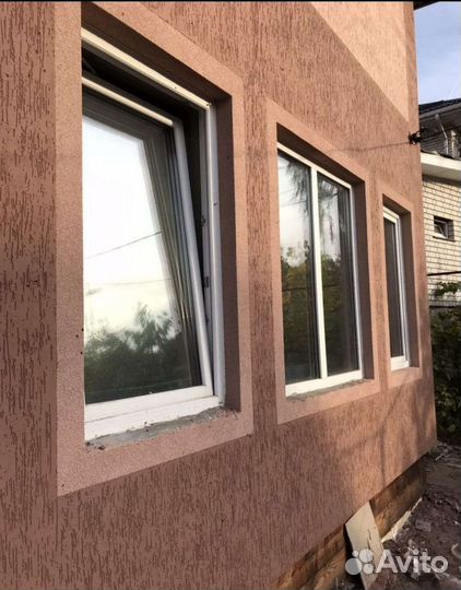 Фасадные работы Короед, утепление дома, камешковая