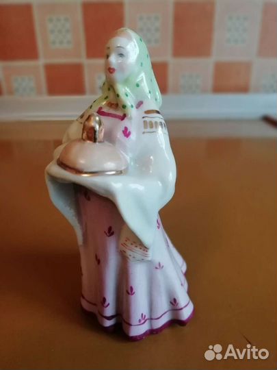 Статуэтка Хлеб-соль фарфор СССР Дулёво Оригинал