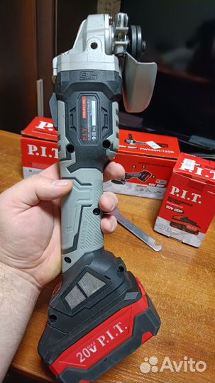 Аккумуляторная болгарка pit, аккумулятор 4 Ач