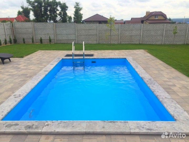 Бассейн прямоугольный со ступенями 8*3*1,5