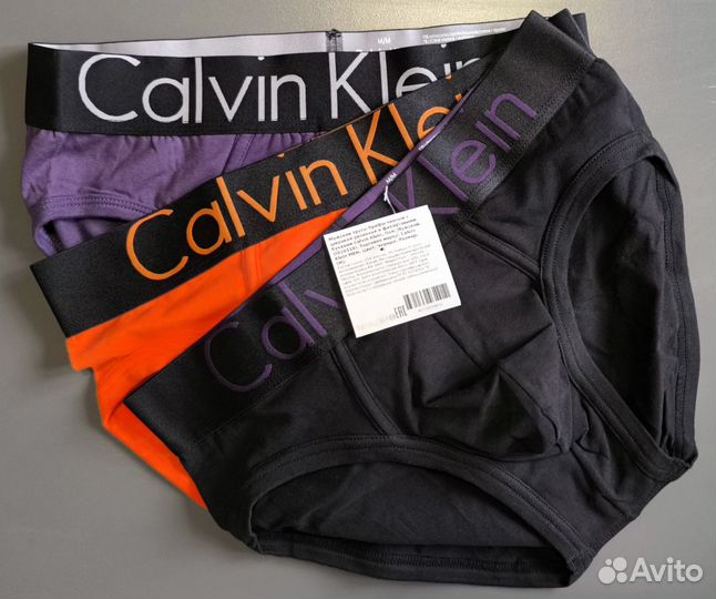 Мужские трусы брифы Calvin Klein набор 3 шт