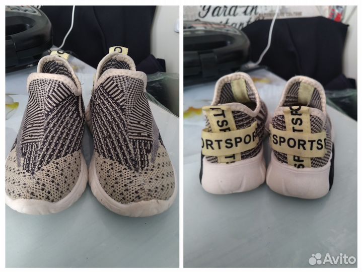 Кроссовки слипоны детские 26, сандали летние 26