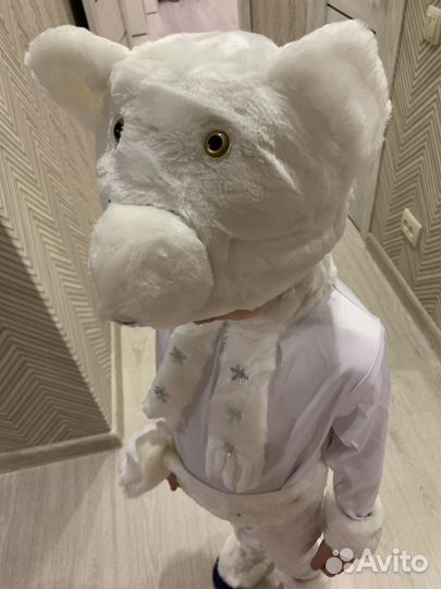 Костюм белого медведя детский 122
