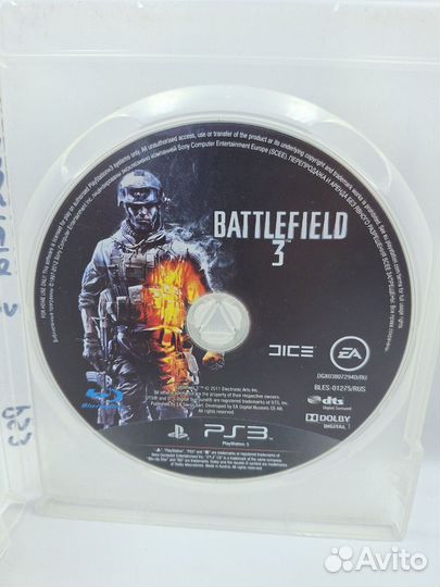 Battlefield 3 PS3 (б/у, англ.) без обложки