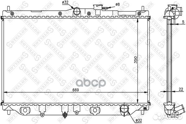 10-25032-SX радиатор системы охлаждения Honda