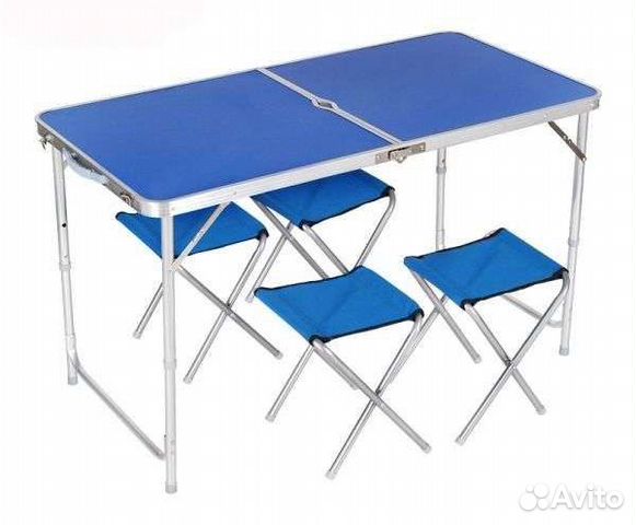Стол складной туристический с 4 стульчиками