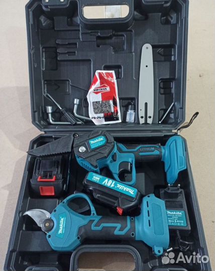 Сучкорез цепная пила и секатор Makita набор 2в1