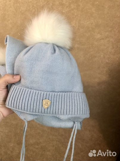 Комплект шапка 42-44 и шарф зима