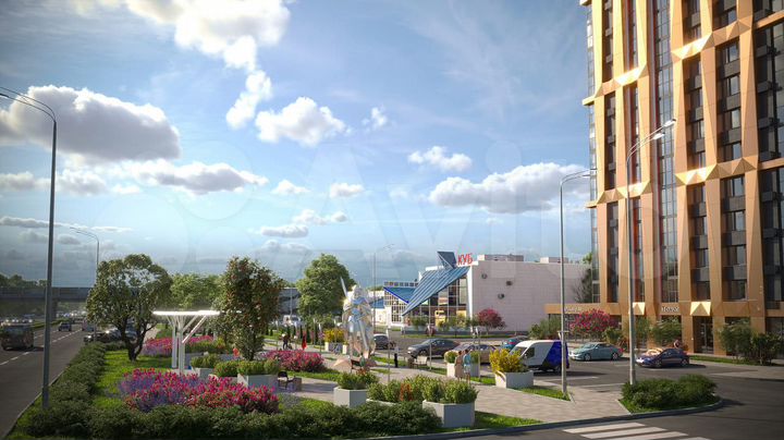 2-к. квартира, 73,5 м², 6/21 эт.