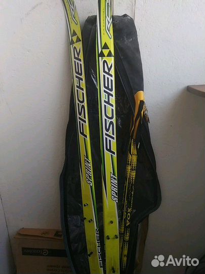 Лыжи фишер бу 1 м 40 см в хорошем состоянии