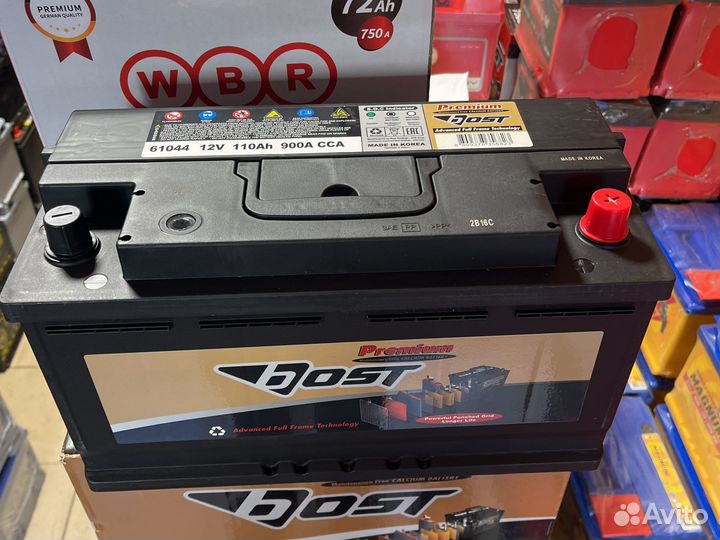 Аккумулятор bost premium 110AH900 А обр