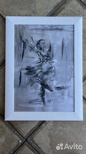 «Балерина»,картина написала на холсте. Акрил