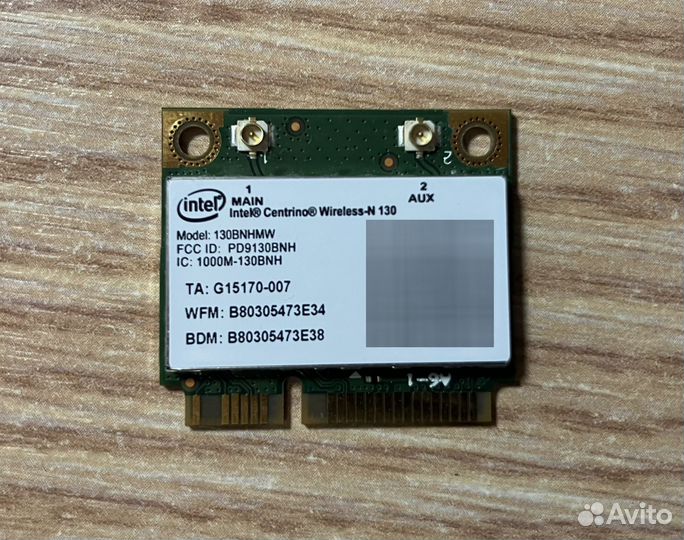 Модуль WiFi+bluetooth Intel Wireless-N 130