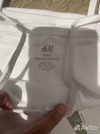 Новый набор боди маечек H&M 92 размер