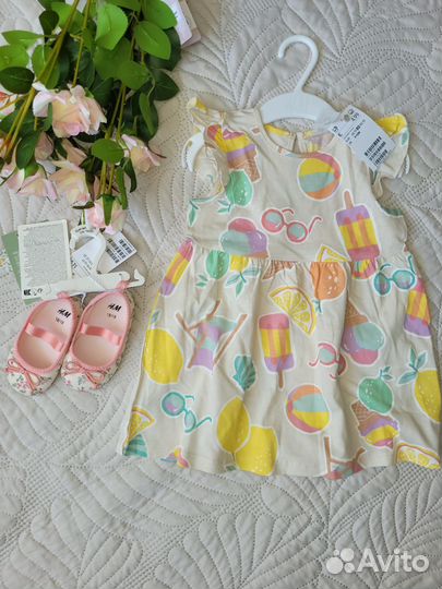 Вещи для девочки,платье hm 80, 86