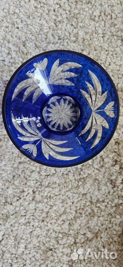 Конфетница, салатник цветное стекло