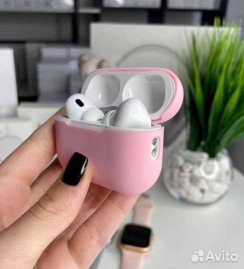 Airpods pro 2 «Оригинал» + Розовый чехол