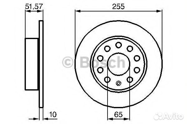 Тормозной диск 0986479099 bosch