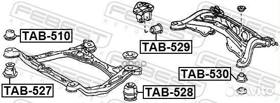 Сайлентблок подрамника зад TAB529 Febest