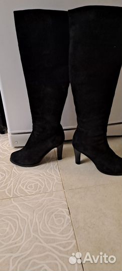 Зимние женские сапоги 38 натуральная замша