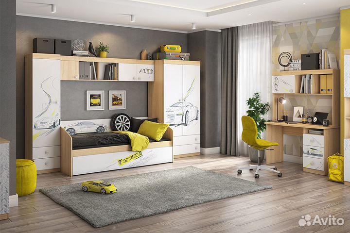 Мебель для детской комнаты Форсаж 7 предметов