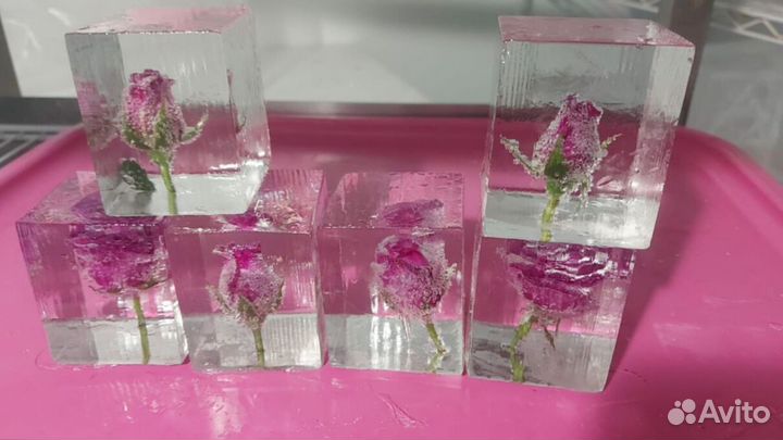 Лед с цветком для напитков 15072 гр