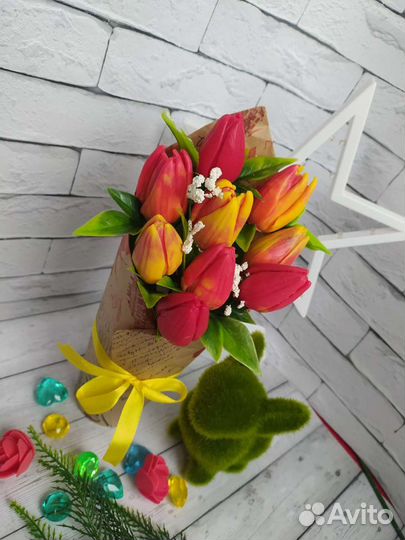 Букет из мыльных тюльпанов
