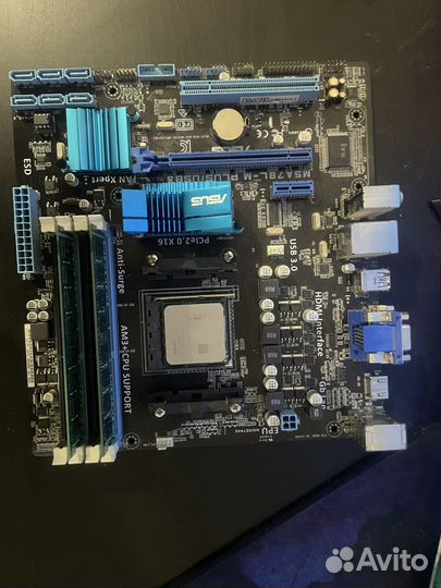 AMD fx6300 + озу DDR3 4 GB x 2 + asus M5A78L-M PLU