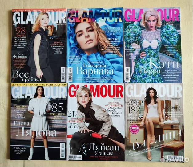 Журналы glamour 2018, 2019, 2020, 2021