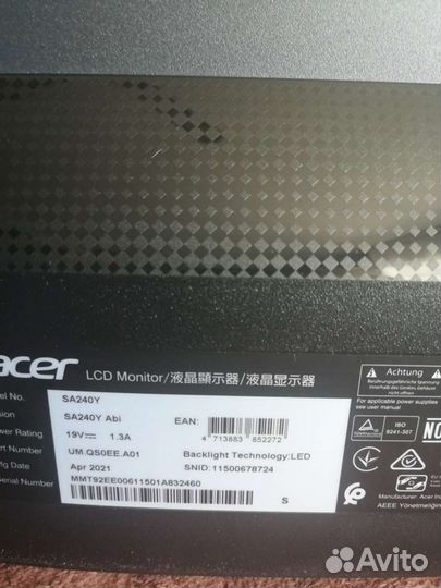 Монитор Acer Sa240yabi