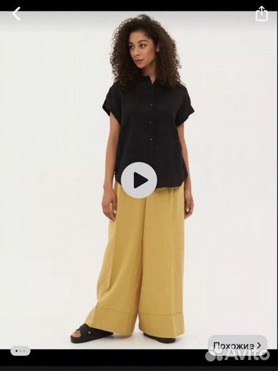 Льняные брюки benetton, M
