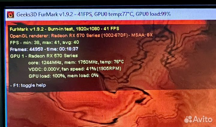 Видеокарта Saphire Radeon RX570 4Gb