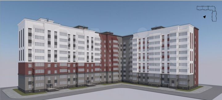 2-к. квартира, 57,9 м², 3/9 эт.