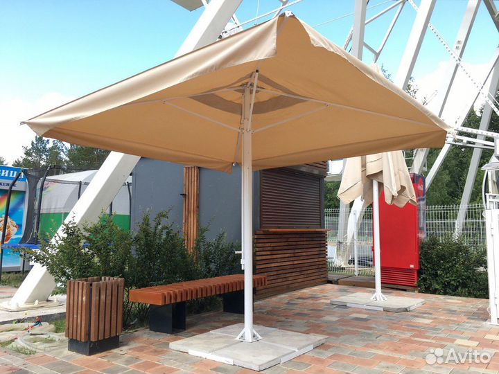Уличный зонт для кафе, дачи 3х3 (4 пригруза)