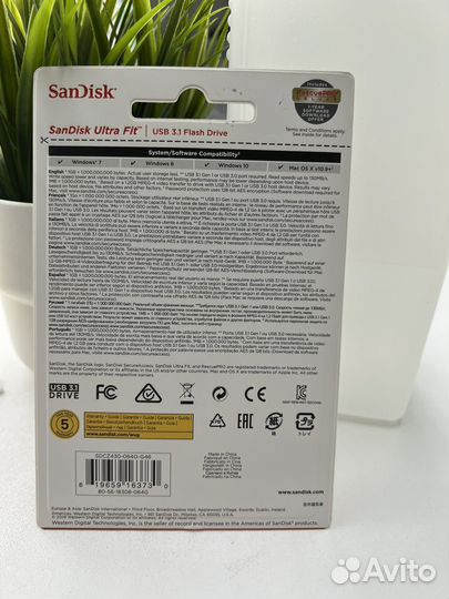 Usb флешка оригинал,64гб Sandisk