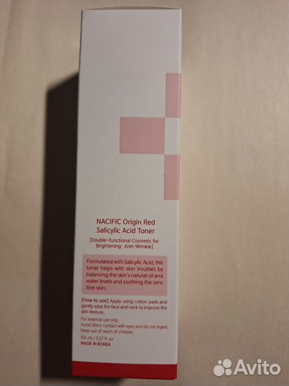 Nacific Тонер для лица Origin red Salicylic Acid