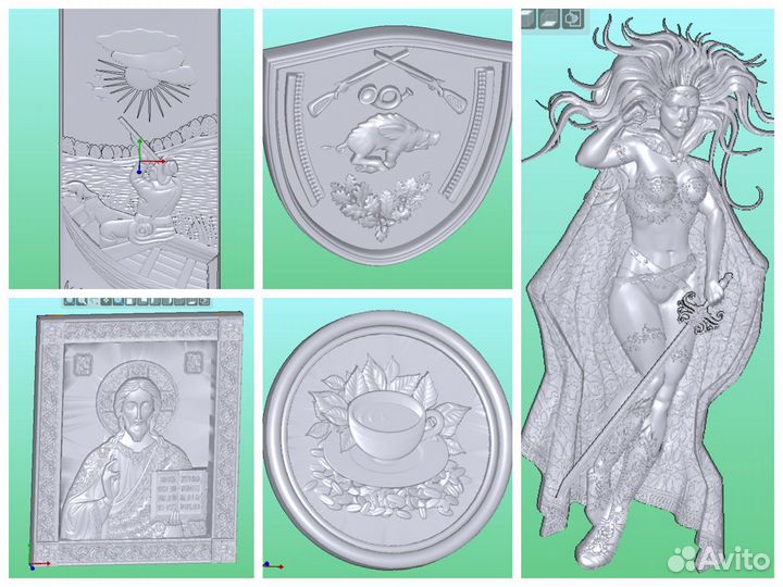 3D и 2D шаблоны для станков чпу