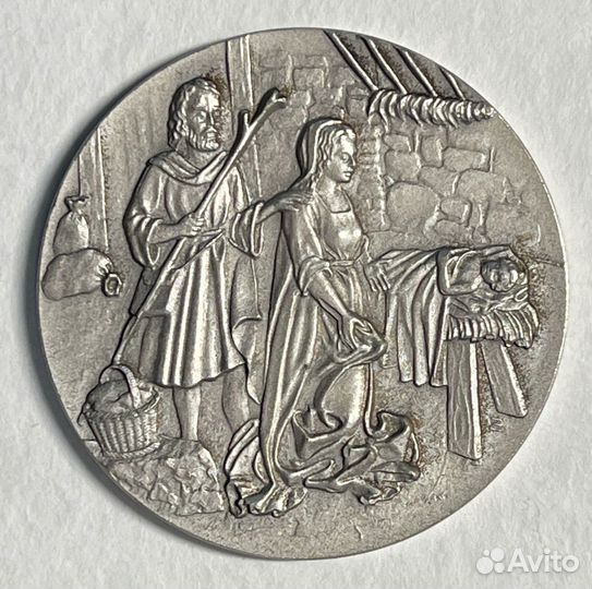 Медаль Серебро 1000 Германия Рождество